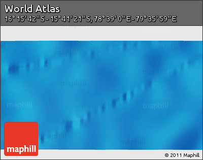 Physical 3D Map of the Area around 15° 58' 32" S, 79° 7' 30" E