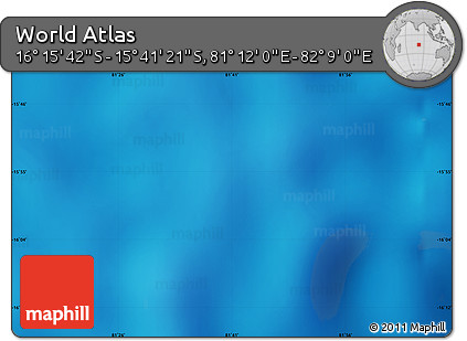 Physical Map of the Area around 15° 58' 32" S, 81° 40' 30" E