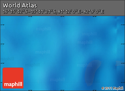 Physical Map of the Area around 15° 58' 32" S, 81° 40' 30" E
