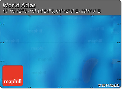 Physical Map of the Area around 15° 58' 32" S, 81° 40' 30" E