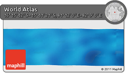 Physical Panoramic Map of the Area around 15° 58' 32" S, 81° 40' 30" E