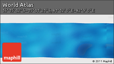 Physical Panoramic Map of the Area around 15° 58' 32" S, 81° 40' 30" E