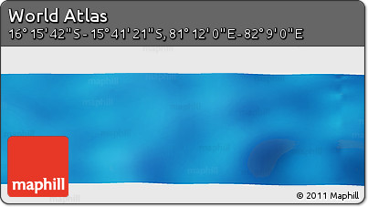 Physical Panoramic Map of the Area around 15° 58' 32" S, 81° 40' 30" E