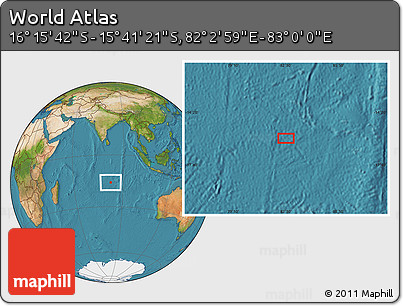 Satellite Location Map of the Area around 15° 58' 32" S, 82° 31' 30" E