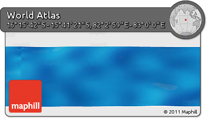Physical Panoramic Map of the Area around 15° 58' 32" S, 82° 31' 30" E