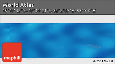 Physical Panoramic Map of the Area around 15° 58' 32" S, 82° 31' 30" E