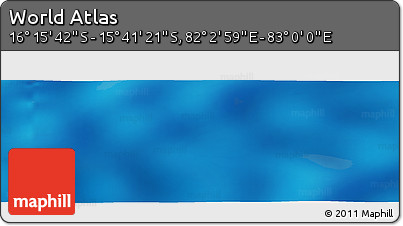Physical Panoramic Map of the Area around 15° 58' 32" S, 82° 31' 30" E