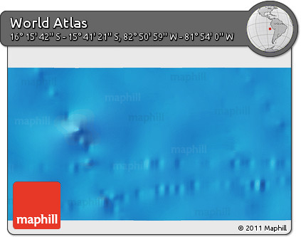 Physical 3D Map of the Area around 15° 58' 32" S, 82° 22' 30" W