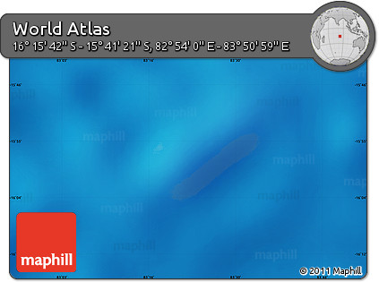 Physical Map of the Area around 15° 58' 32" S, 83° 22' 30" E