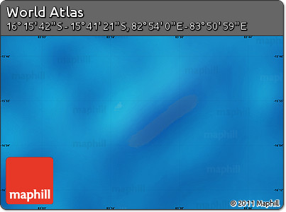 Physical Map of the Area around 15° 58' 32" S, 83° 22' 30" E
