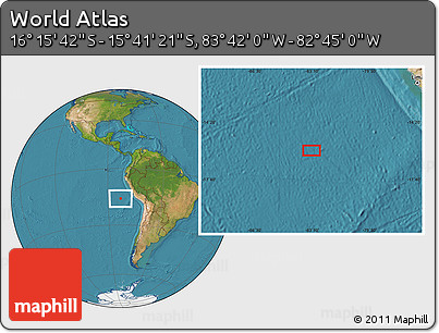 Satellite Location Map of the Area around 15° 58' 32" S, 83° 13' 29" W