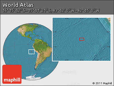 Satellite Location Map of the Area around 15° 58' 32" S, 83° 13' 29" W