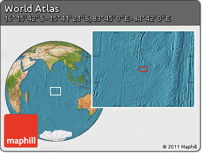 Satellite Location Map of the Area around 15° 58' 32" S, 84° 13' 29" E