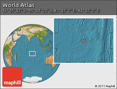 Satellite Location Map of the Area around 15° 58' 32" S, 84° 13' 29" E