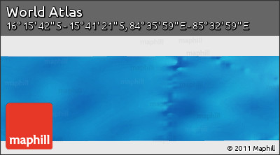 Physical Panoramic Map of the Area around 15° 58' 32" S, 85° 4' 29" E