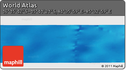 Physical Panoramic Map of the Area around 15° 58' 32" S, 85° 4' 29" E
