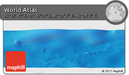 Physical Panoramic Map of the Area around 15° 58' 32" S, 85° 55' 30" E