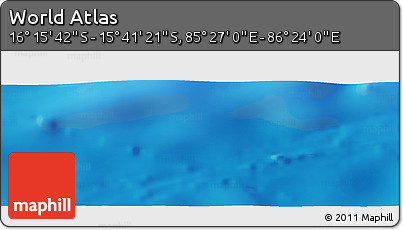 Physical Panoramic Map of the Area around 15° 58' 32" S, 85° 55' 30" E