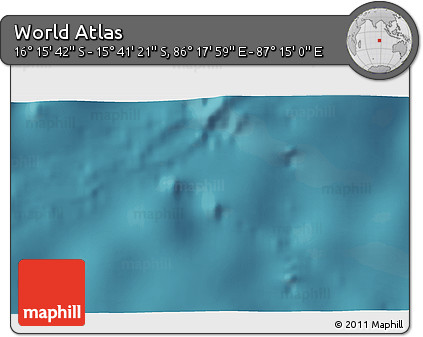 Satellite 3D Map of the Area around 15° 58' 32" S, 86° 46' 30" E