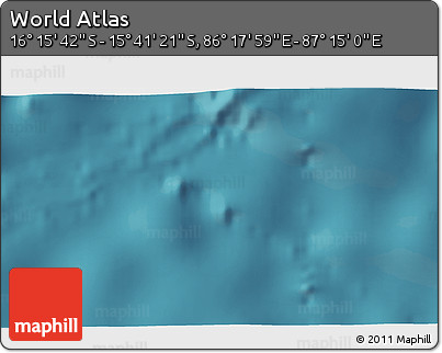 Satellite 3D Map of the Area around 15° 58' 32" S, 86° 46' 30" E