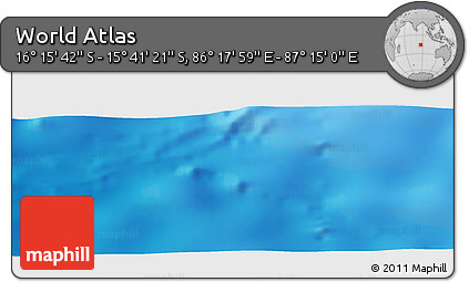 Physical Panoramic Map of the Area around 15° 58' 32" S, 86° 46' 30" E