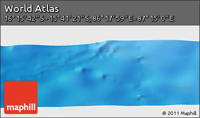 Physical Panoramic Map of the Area around 15° 58' 32" S, 86° 46' 30" E