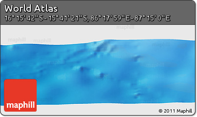 Physical Panoramic Map of the Area around 15° 58' 32" S, 86° 46' 30" E