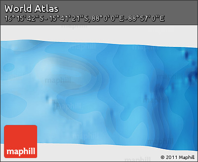Political 3D Map of the Area around 15° 58' 32" S, 88° 28' 29" E