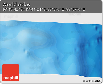 Political 3D Map of the Area around 15° 58' 32" S, 88° 28' 29" E