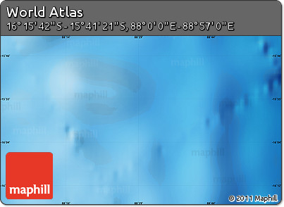 Physical Map of the Area around 15° 58' 32" S, 88° 28' 29" E