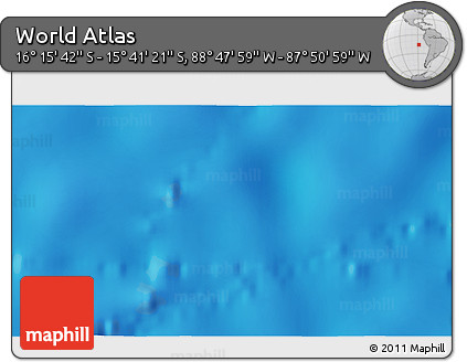 Physical 3D Map of the Area around 15° 58' 32" S, 88° 19' 29" W