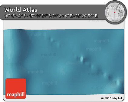 Satellite 3D Map of the Area around 15° 58' 32" S, 91° 52' 30" E