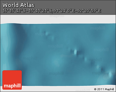 Satellite 3D Map of the Area around 15° 58' 32" S, 91° 52' 30" E