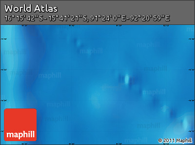 Physical Map of the Area around 15° 58' 32" S, 91° 52' 30" E