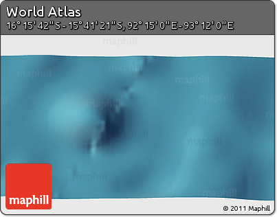 Satellite 3D Map of the Area around 15° 58' 32" S, 92° 43' 29" E