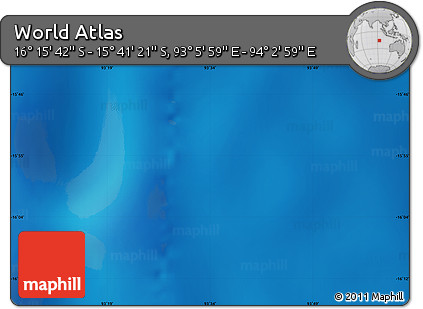 Physical Map of the Area around 15° 58' 32" S, 93° 34' 29" E