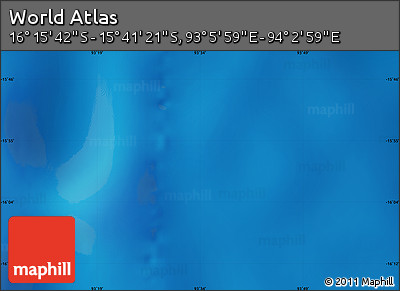 Physical Map of the Area around 15° 58' 32" S, 93° 34' 29" E