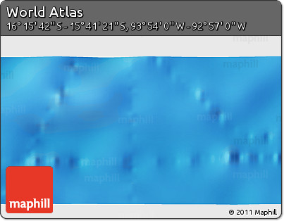 Physical 3D Map of the Area around 15° 58' 32" S, 93° 25' 30" W