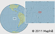 Savanna Style Location Map of the area around 15° 58' 32" S, 93° 25' 30" W, hill shading