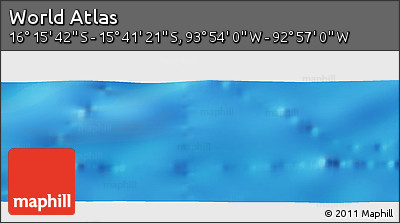 Physical Panoramic Map of the Area around 15° 58' 32" S, 93° 25' 30" W