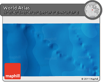 Political 3D Map of the Area around 15° 58' 32" S, 96° 7' 30" E