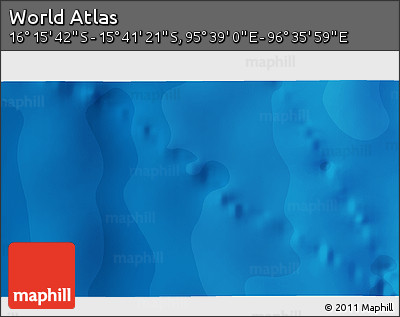 Political 3D Map of the Area around 15° 58' 32" S, 96° 7' 30" E