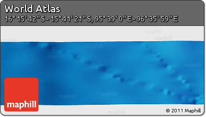 Shaded Relief Panoramic Map of the Area around 15° 58' 32" S, 96° 7' 30" E