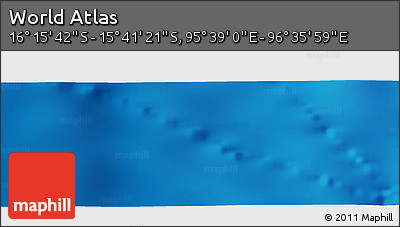 Shaded Relief Panoramic Map of the Area around 15° 58' 32" S, 96° 7' 30" E