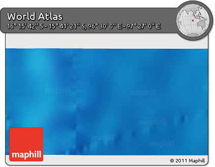 Shaded Relief 3D Map of the Area around 15° 58' 32" S, 96° 58' 29" E