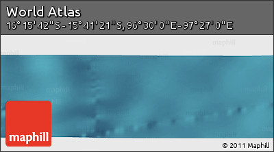 Satellite Panoramic Map of the Area around 15° 58' 32" S, 96° 58' 29" E