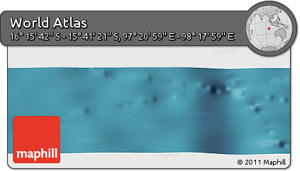 Satellite Panoramic Map of the Area around 15° 58' 32" S, 97° 49' 29" E