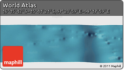 Satellite Panoramic Map of the Area around 15° 58' 32" S, 97° 49' 29" E