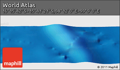 Physical Panoramic Map of the Area around 15° 58' 32" S, 98° 40' 30" E
