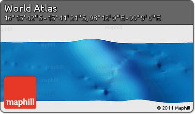 Physical Panoramic Map of the Area around 15° 58' 32" S, 98° 40' 30" E